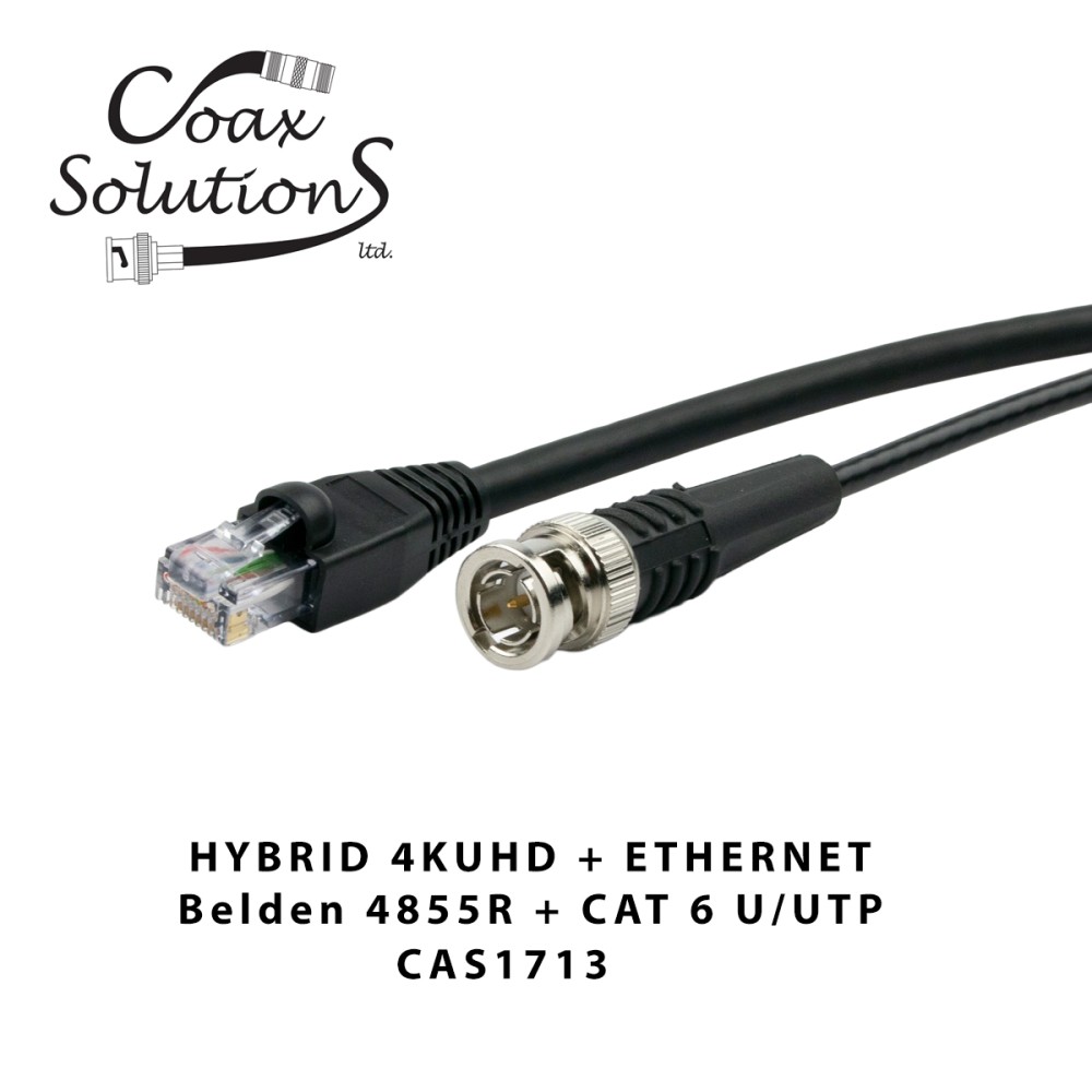 4K UHD Video plus Ethernet Hybrid Cables